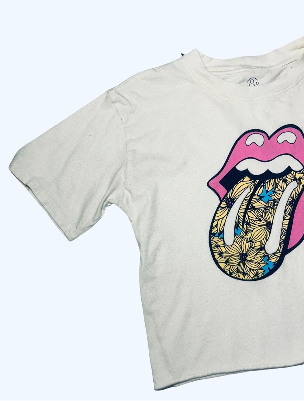 T&B Girls Crop Rolling Stones T-Shirt
